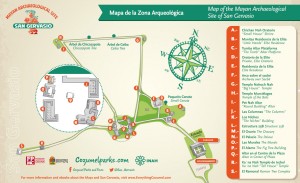 Mapa de San Gervasio - Foto de cozumelparks.com