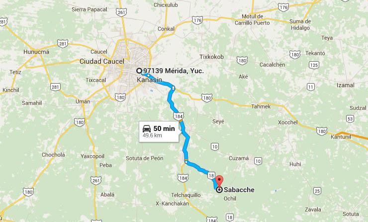 Como llegar a Sabacché - Foto de Google maps.