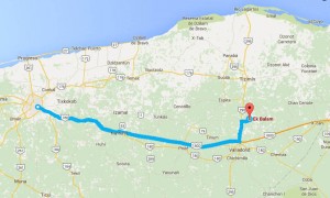 Como llegar a Ek Balam - Foto de Google maps.