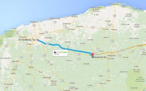 Mapa para llegar al Cenote Ik Kil - Foto Google Maps.