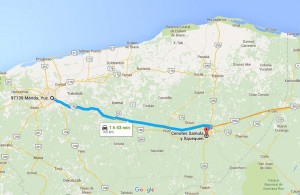 Mapa para llegar al Cenote Samula - Foto Google Maps.