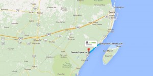 Mapa para llegar al Cenote Taj Mahal - Foto Google Maps.