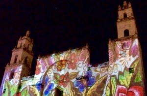 Videomapping en La Catedral - Foto Ayuntamiento de Mérida.