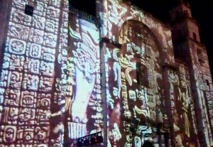 Videomapping en La Catedral - Foto Ayuntamiento de Mérida.