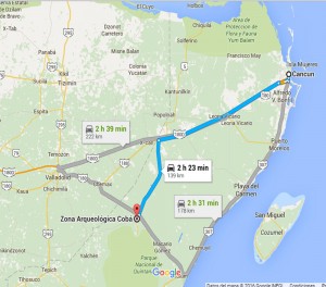 Mapa a Cobá - Foto de Internet.