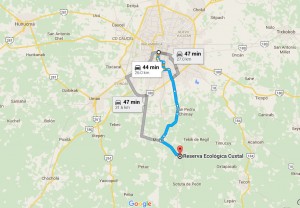 Mapa hacia Cuxtal - Imagen Google Maps.